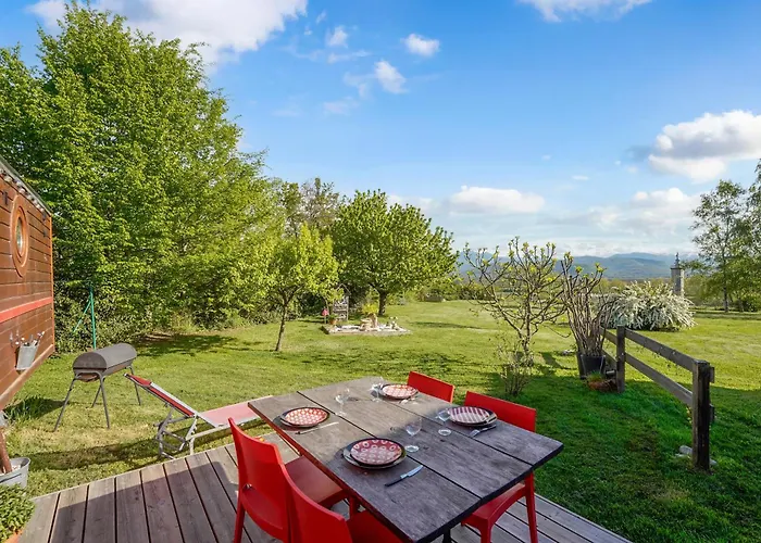 La Roulotte Du Cagire - 4 Pers - Pyrenees 컨트리하우스 Villeneuve-de-Rivière